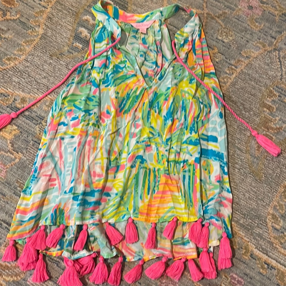 Lilly Pulitzer tassel blouse